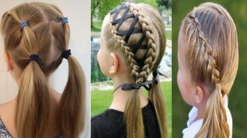 Como hacer peinados de niñas con cintas